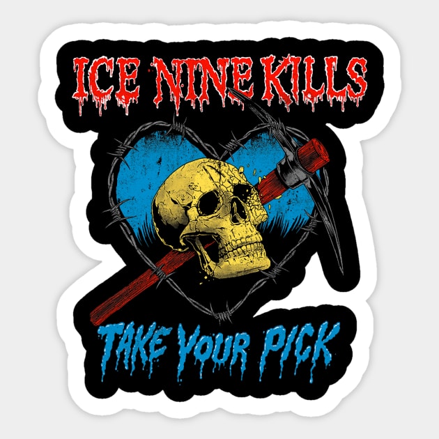 Ice Music Nine Band Kills  – Take Your Pick Sticker by lianbiang